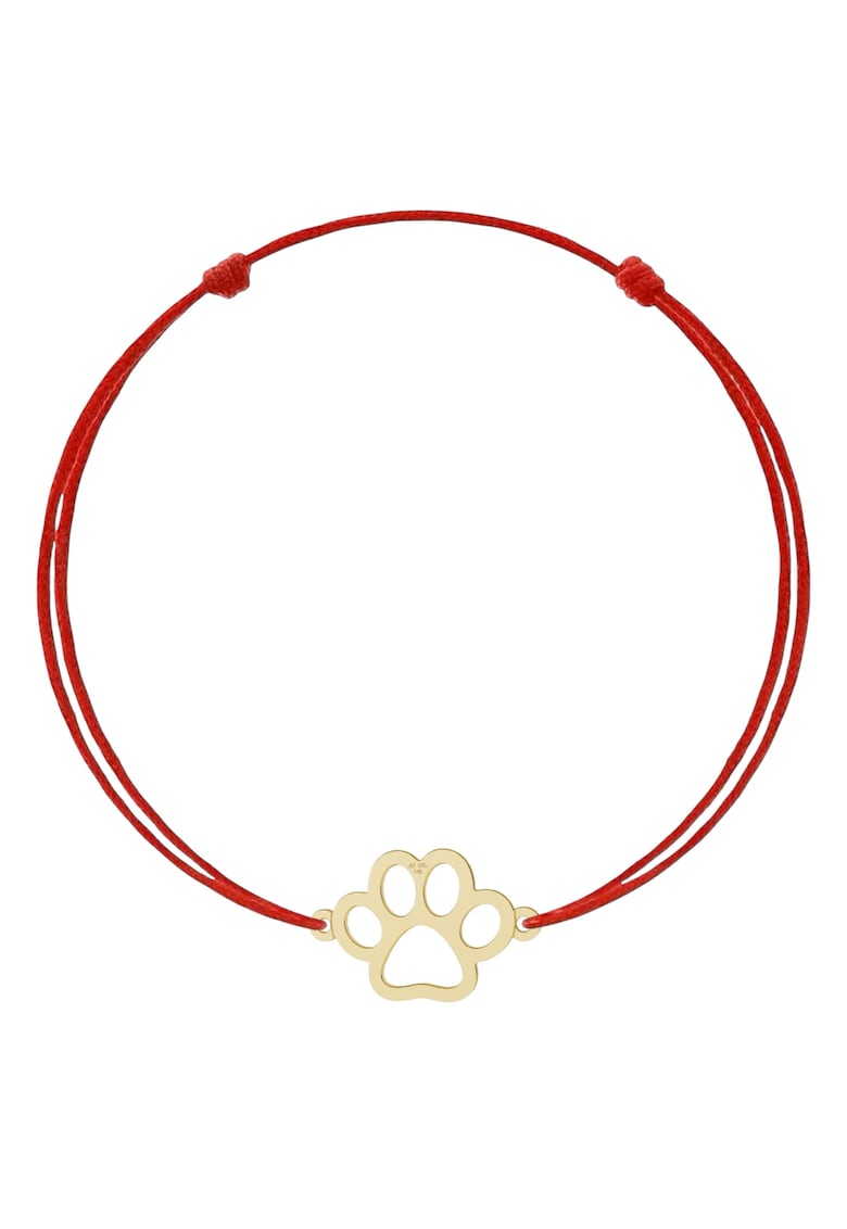 Bratara cu pandantiv Labuta din AUR 14K 585 - snur rosu reglabil - aur galben Bratara cu pandantiv Labuta din AUR 14K 585 - snur rosu reglabil - aur galben
