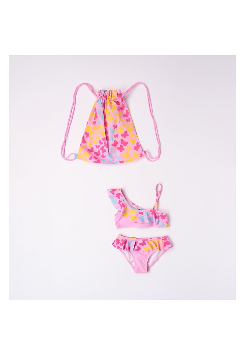 Costum de baie doua piese cu imprimeu pentru fetite - 0.8947