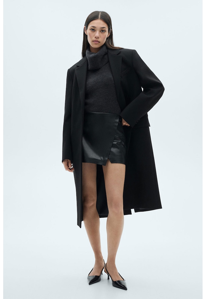 Fusta-pantalon din piele ecologica Fusta-pantalon din piele ecologica