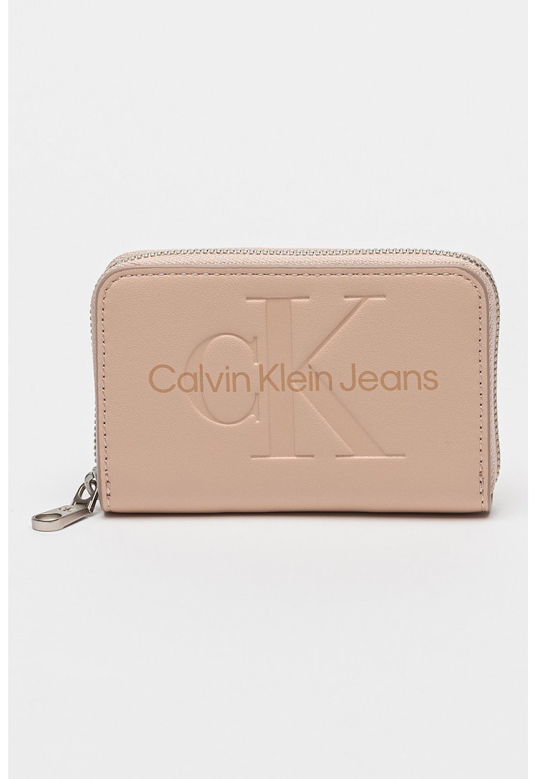 Portofel mic de piele ecologica cu imprimeu logo