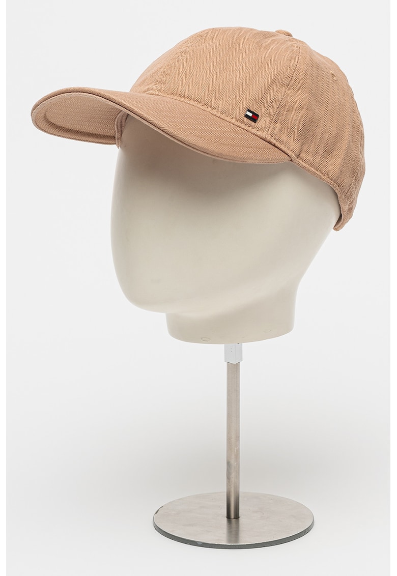 Sapca de bumbac cu model herringbone