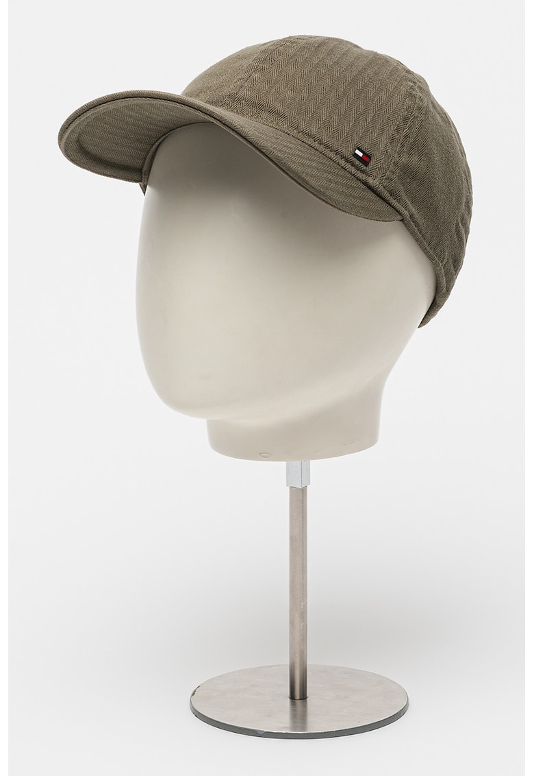 Sapca de bumbac cu model herringbone