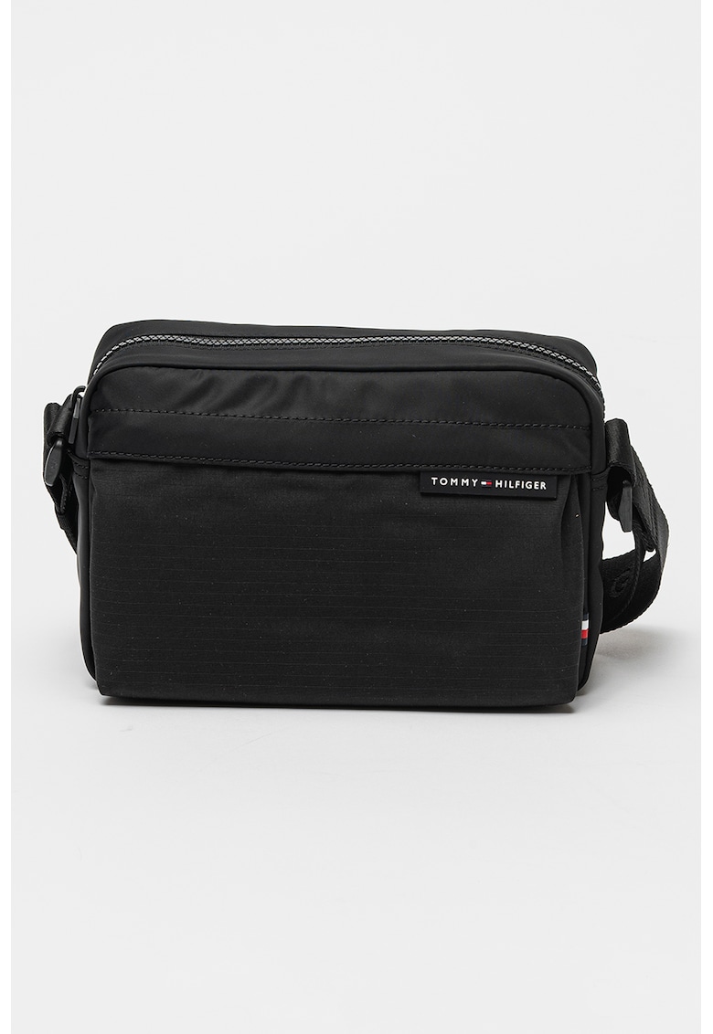 Geanta crossbody cu logo - Negru