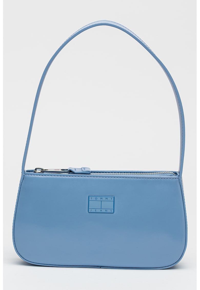 Geanta de mana cu aplicatie logo - Albastru pastel