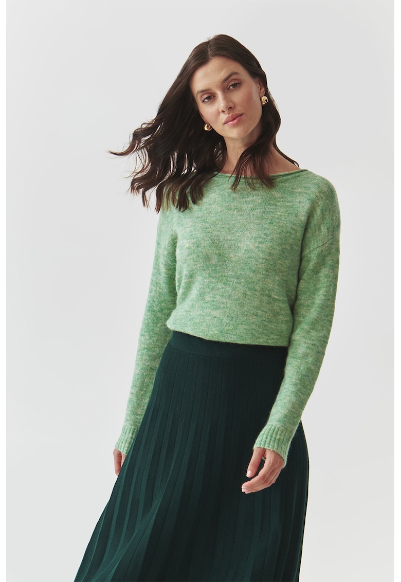 Pulover din amestec de lana cu decolteu rotund Pulover din amestec de lana cu decolteu rotund