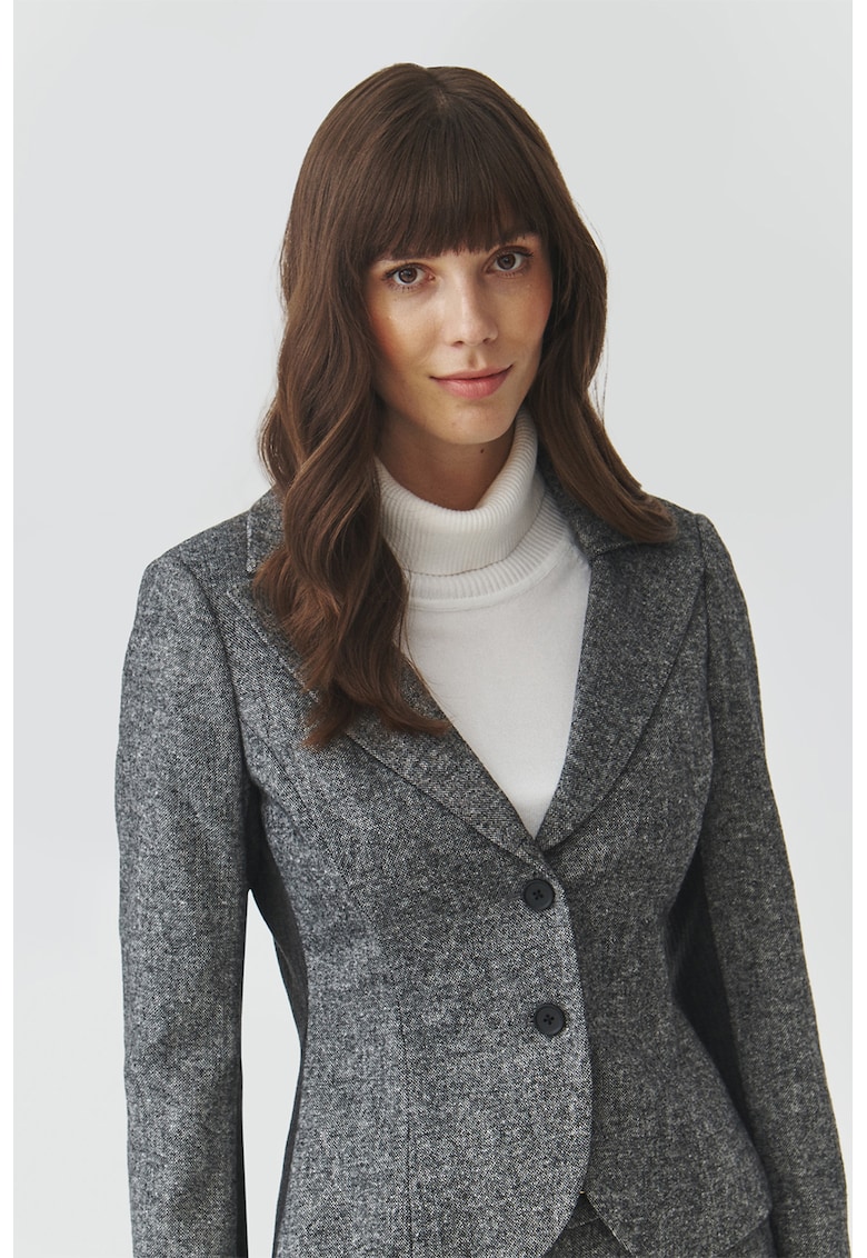 Sacou din amestec de lana cu nasturi