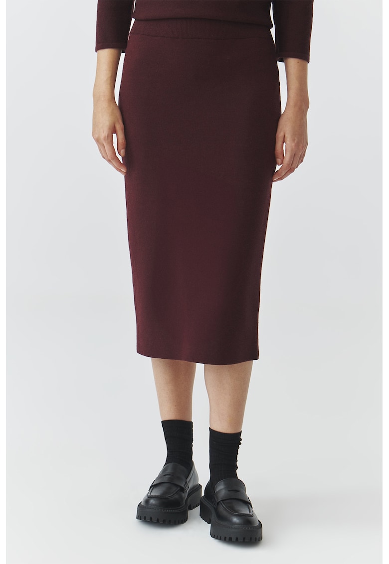 Fusta midi cu croiala creion