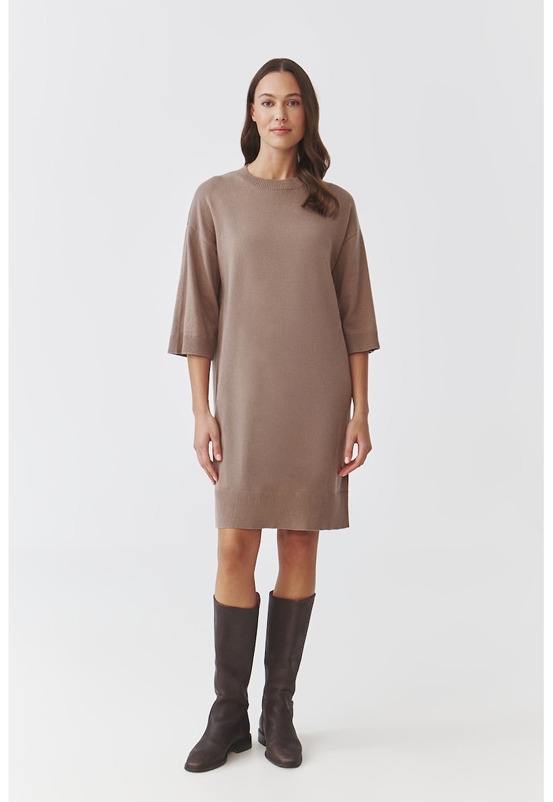 Rochie-pulover cu mansete striate Rochie-pulover cu mansete striate