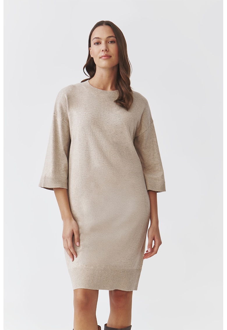 Rochie-pulover cu mansete striate