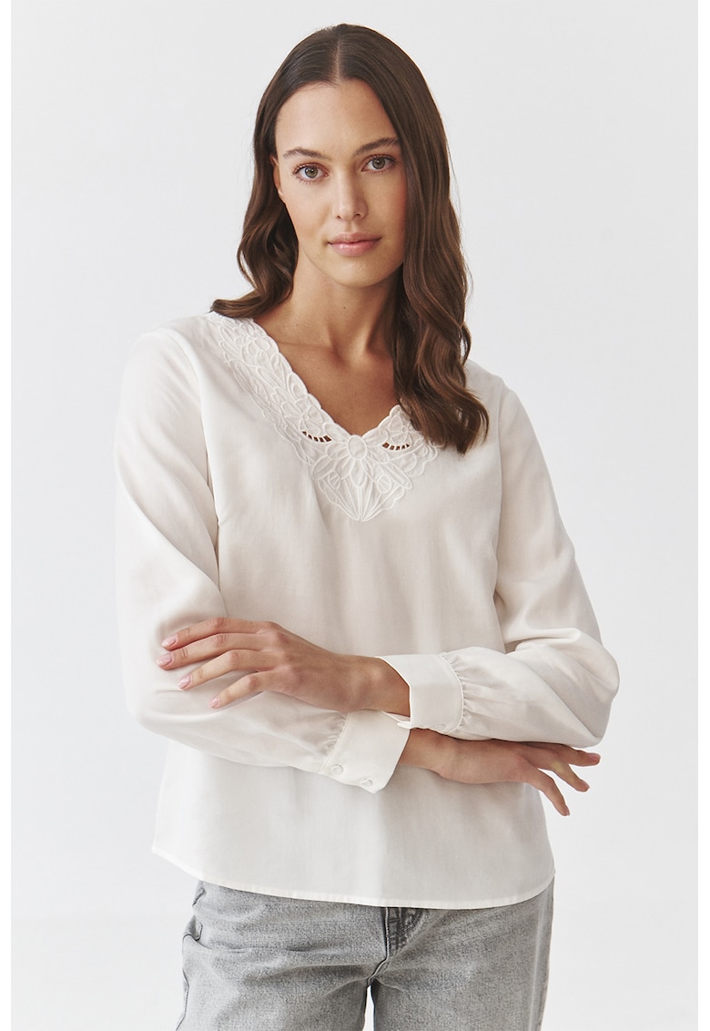 Bluza din lyocell cu dantela sangallo