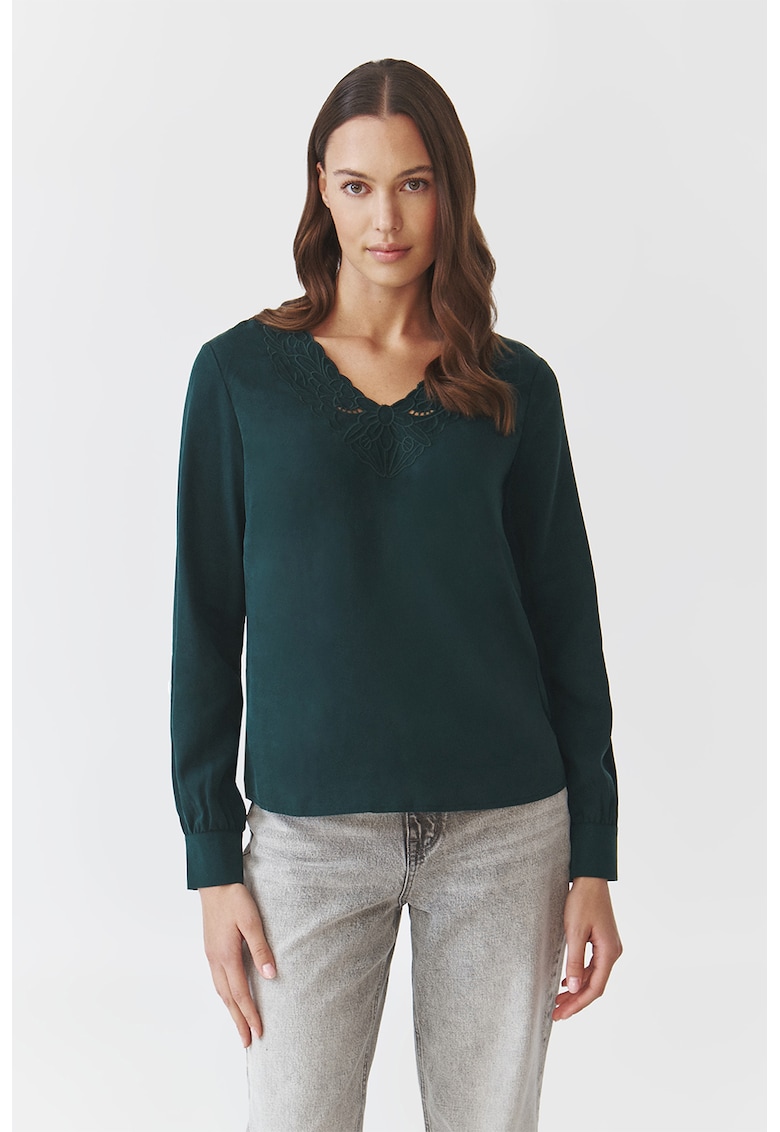 Bluza din lyocell cu dantela sangallo