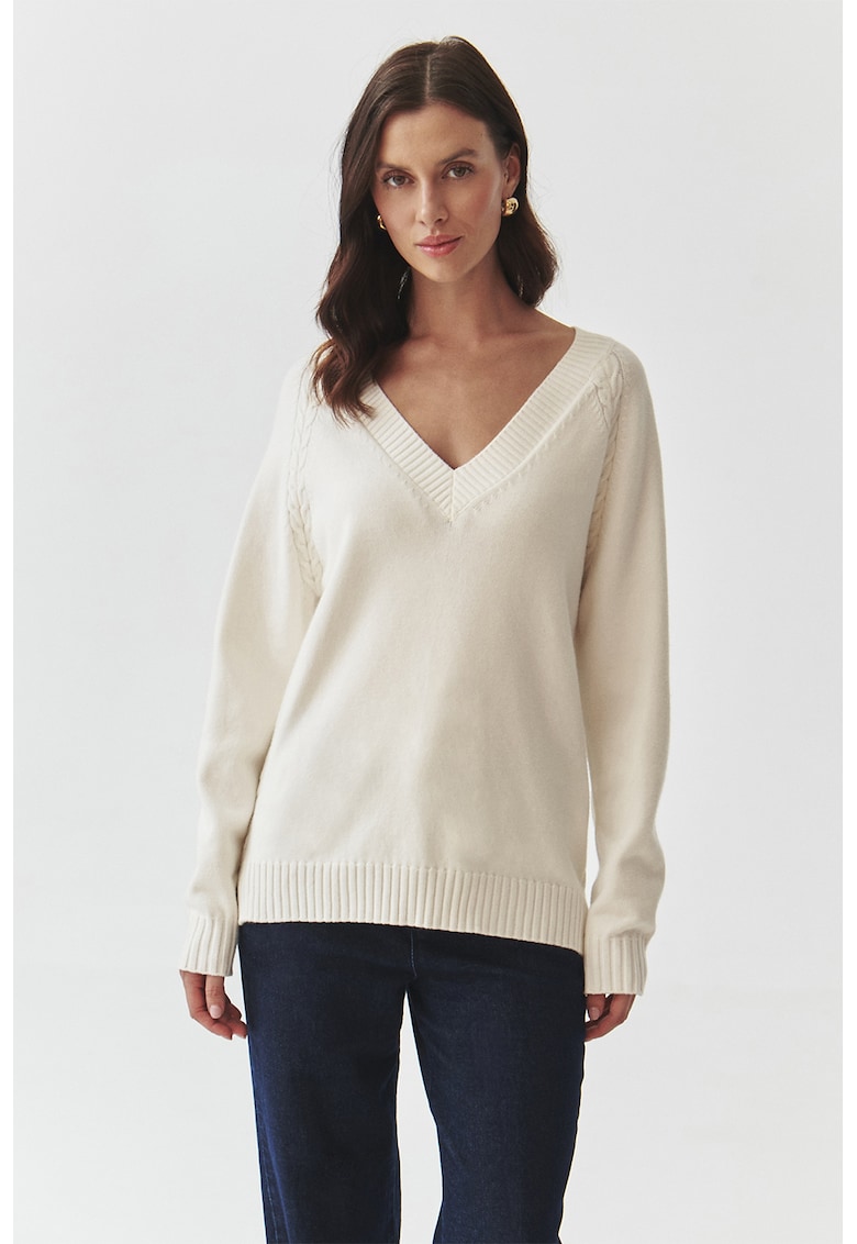 Pulover supradimensionat cu maneci raglan