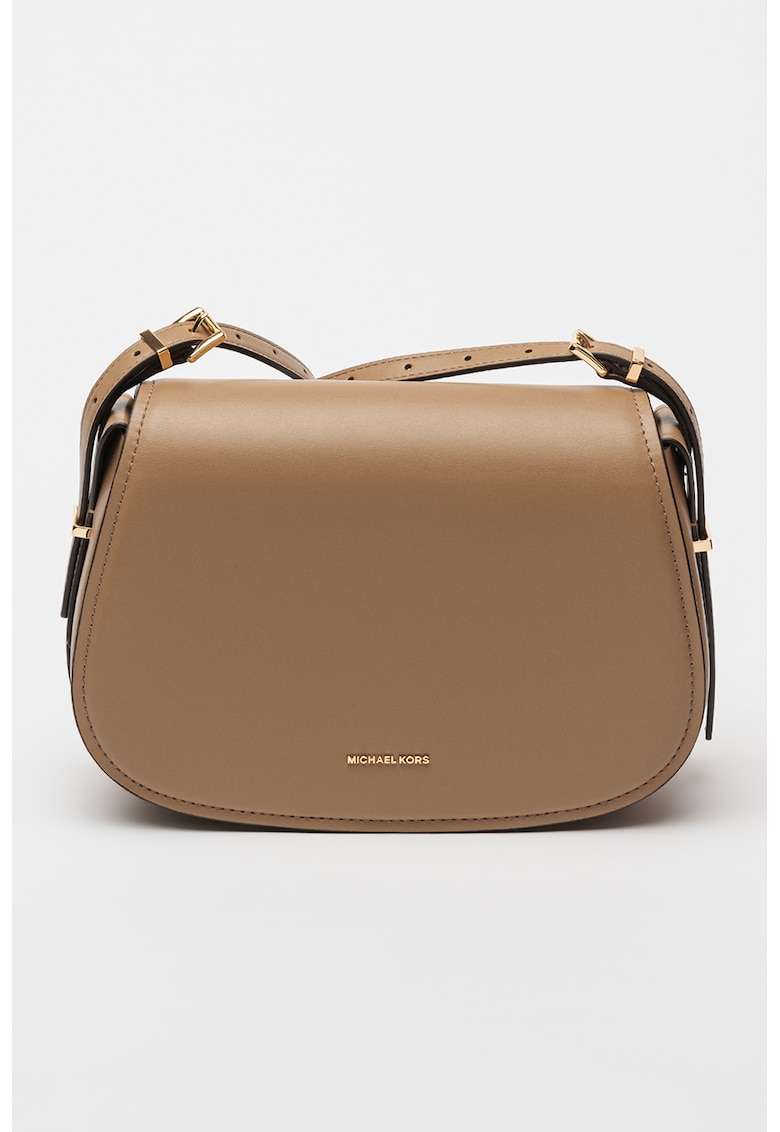 Geanta crossbody din piele Lydia - Maro deschis