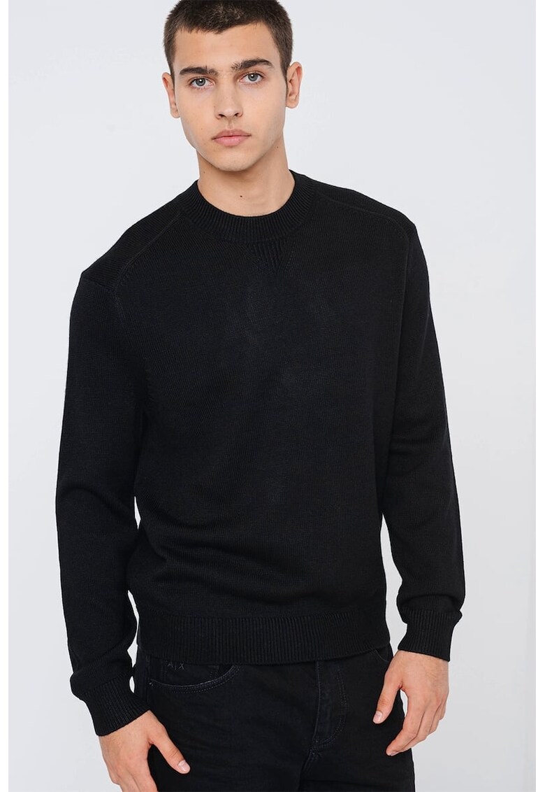 Michael Kors - Pulover din amestec de lana cu decolteu la baza gatului - Negru