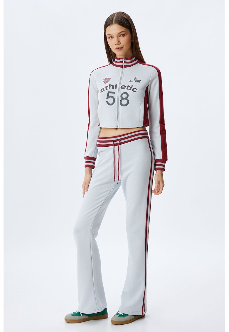 Pantaloni de trening evazati cu snur de ajustare