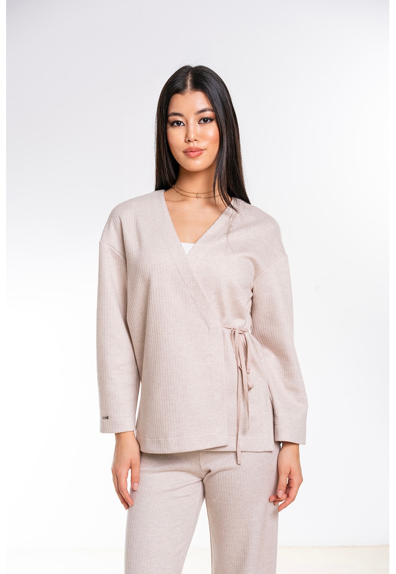 Bluza petrecuta Gizel - Bej deschis