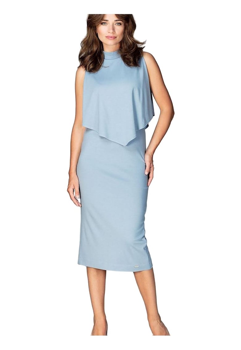 Rochie de cocktail -  Viscoza/Poliester - Albastru