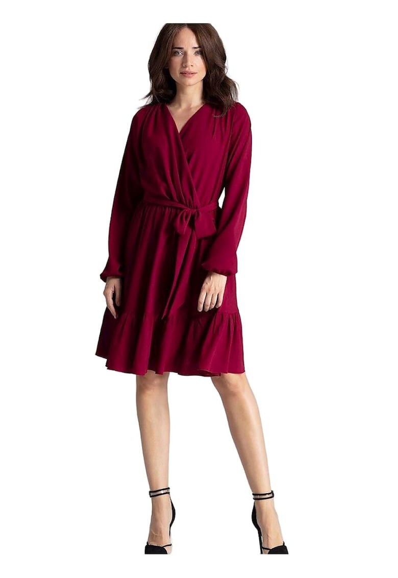 Rochie de cocktail -  Poliester - Rosu