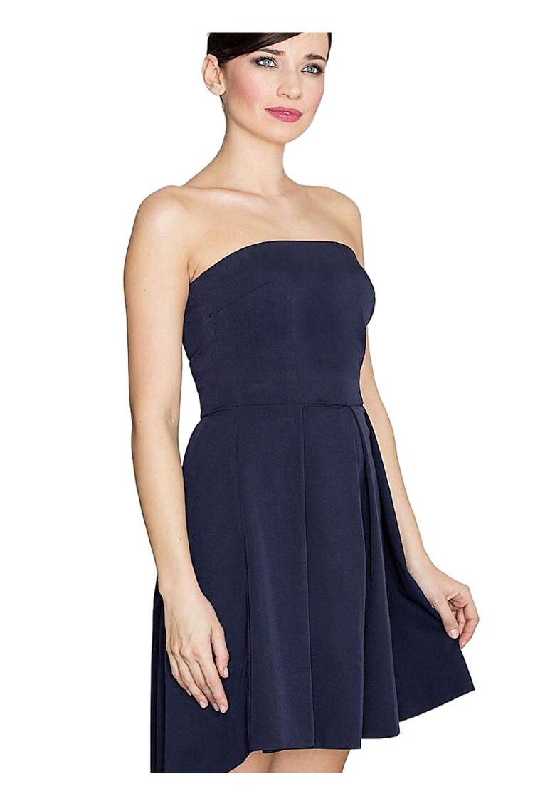 Rochie cocktail -  Poliester/Viscoza - Bleumarin