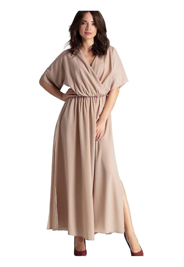 Rochie de zi 5902194372732 - Poliester/Elastan - Bej -