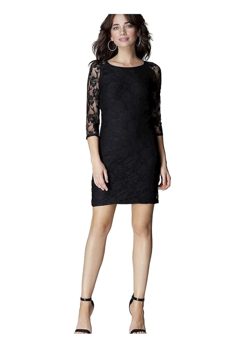 Rochie - Poliester/Elastan - Negru - Scurta