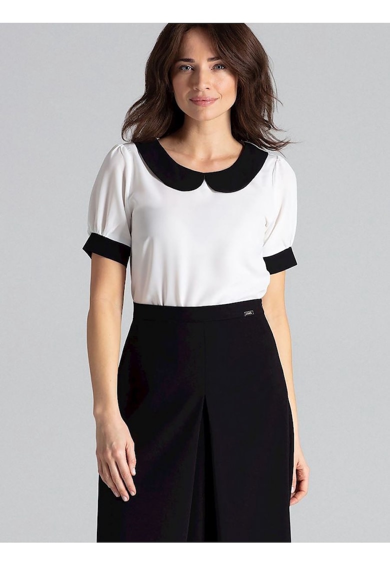 Bluza dama bej - scurta - eleganta - poliester 80% - elastan 3%