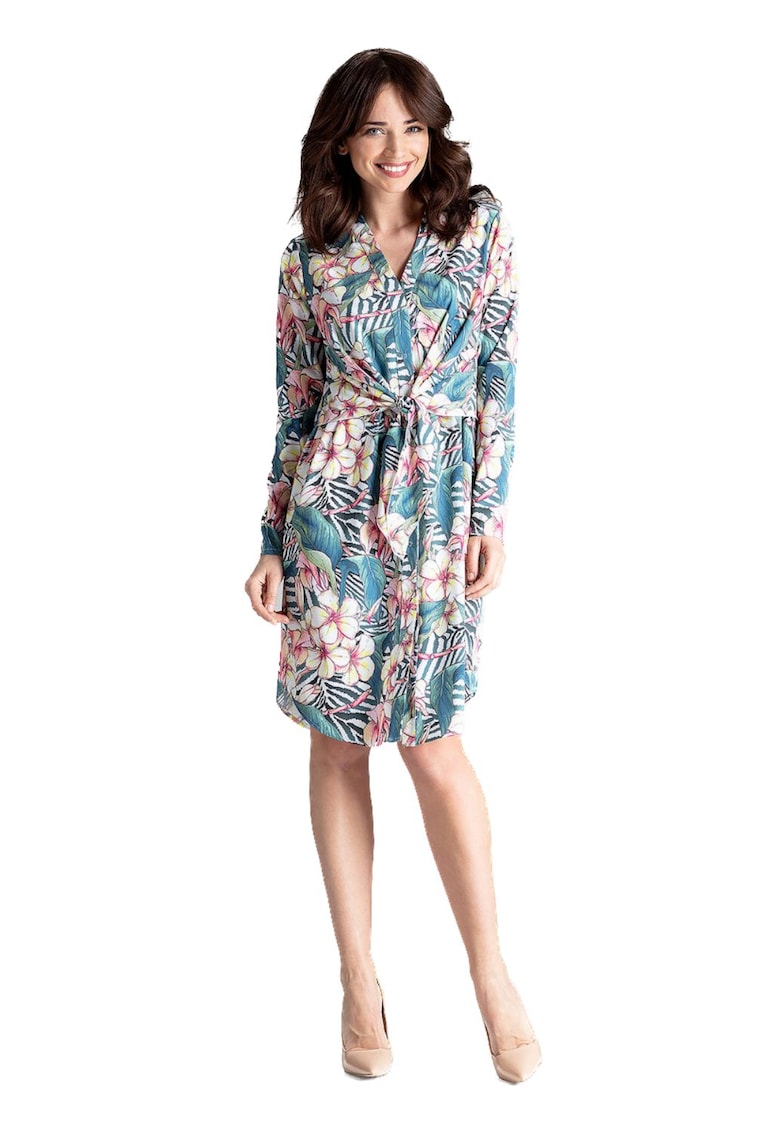 Rochie de dama cu model - Radeyah - albastra deschis