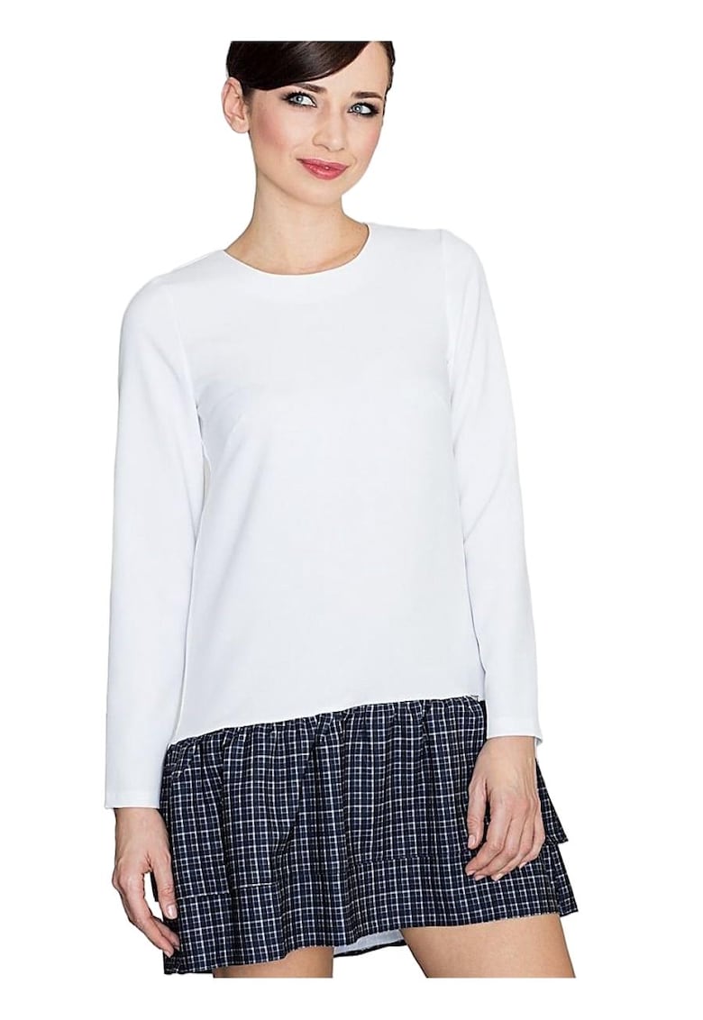 Rochie de zi - Poliester - Alb