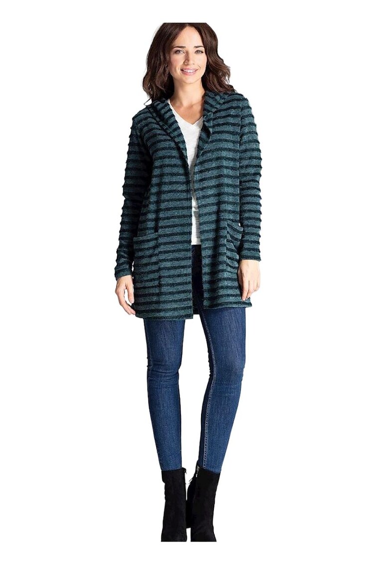 Cardigan dama 5902194 - Poliester/Viscoza - Verde