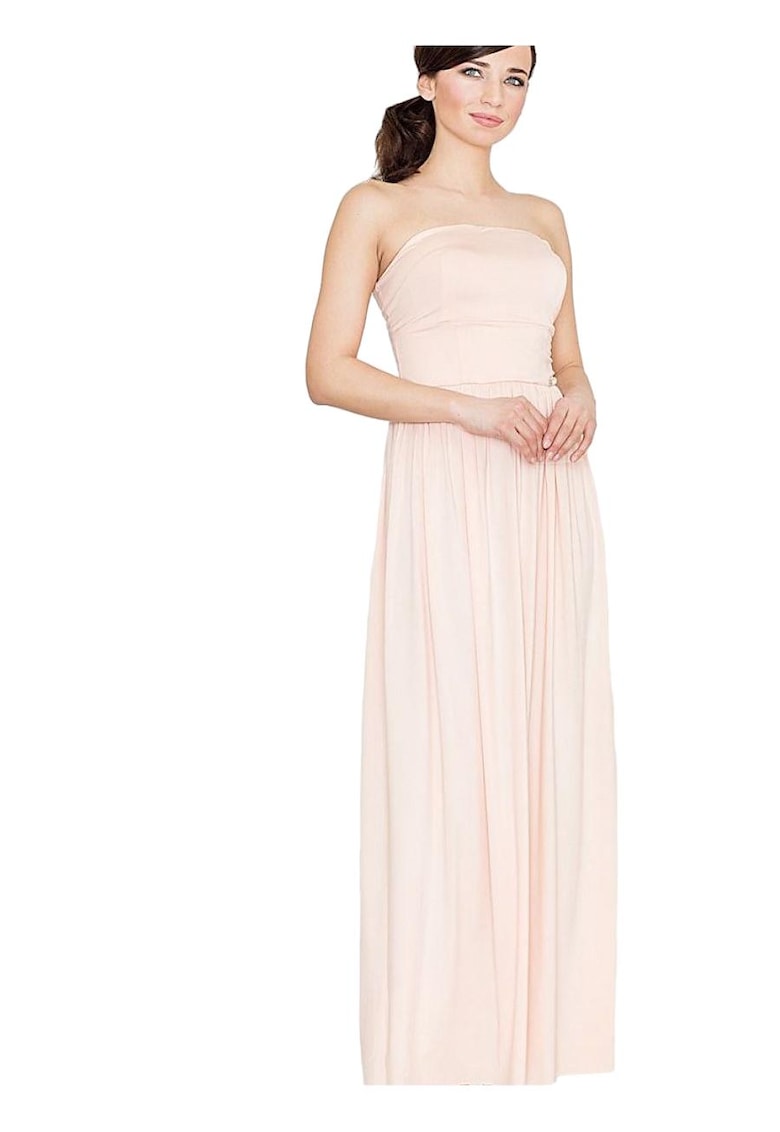 Rochie lunga - Poliester/Elastan - Roz