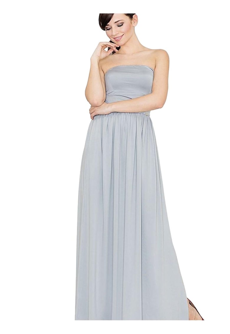 Rochie lunga - Poliester/Elastan - Gri