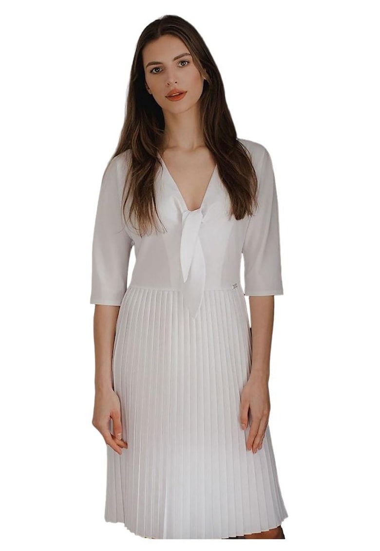 Rochie de cocktail -  Poliester/Elastan - Alb