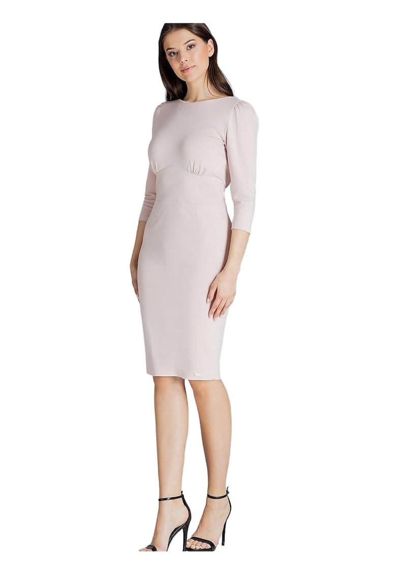 Rochie cocktail -  Viscoza/Poliester - Roz