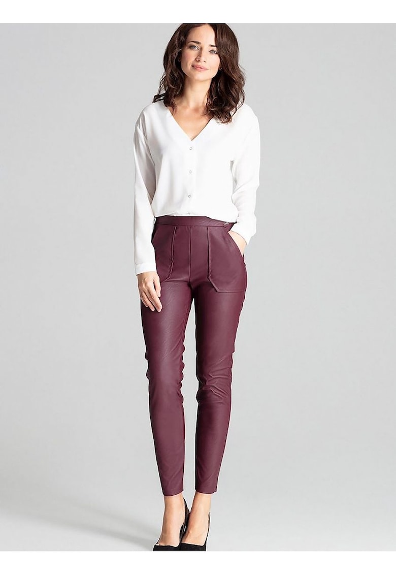 Pantaloni dama - lungi - rosu -