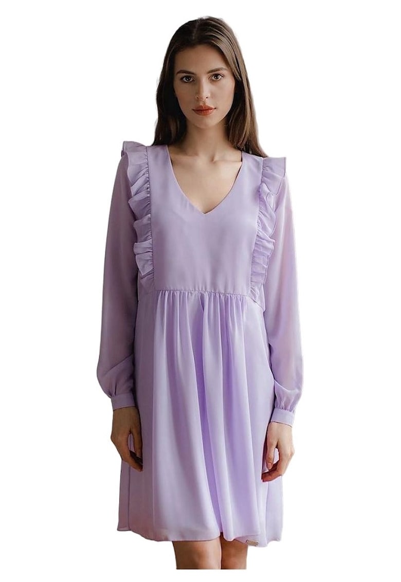 Rochie cocktail -  Poliester/Elastan - Mov -