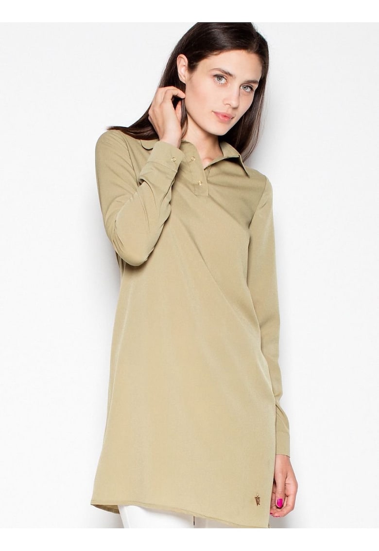 Bluza dama tricot confortabil - maneci lungi - verde - poliester