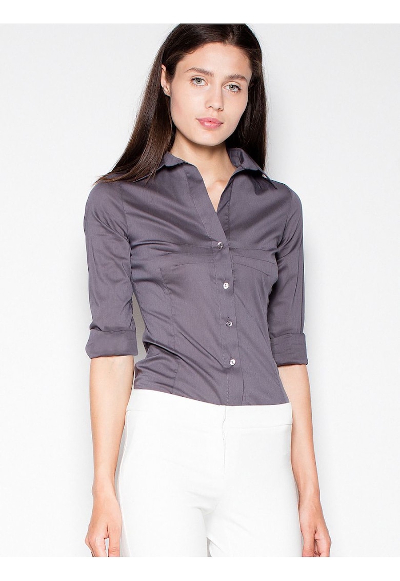 Camasa dama - lunga - gri - bumbac 80% Camasa dama - lunga - gri - bumbac 80%