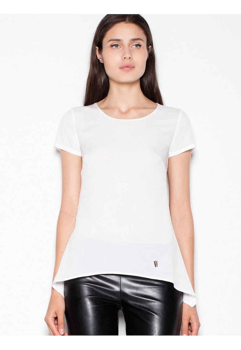 Tricou dama  bej - material usor - cu parti extinse