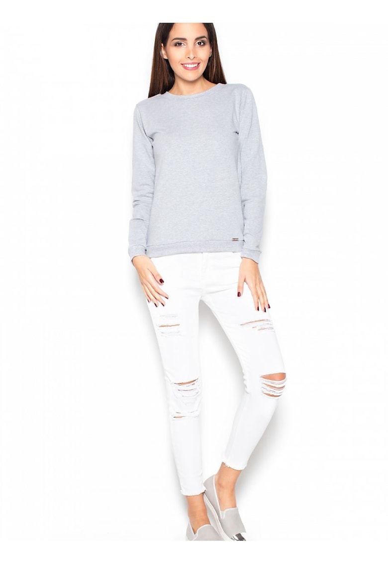 Bluza 5902194328500 - Bumbac/Elastan - Gri -