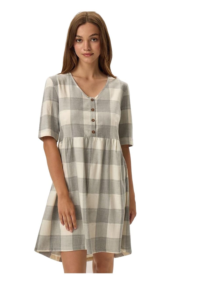 Camasa de noapte dama - bumbac - gri