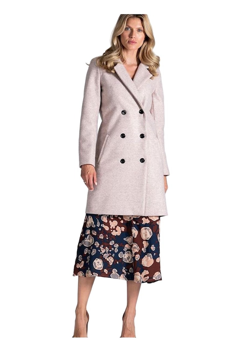 Palton dama - acril/poliester/lana - roz