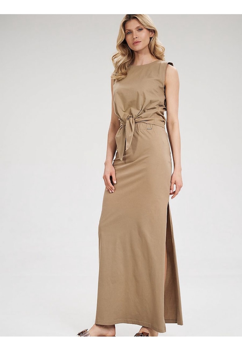 Fusta lunga bej - bumbac -