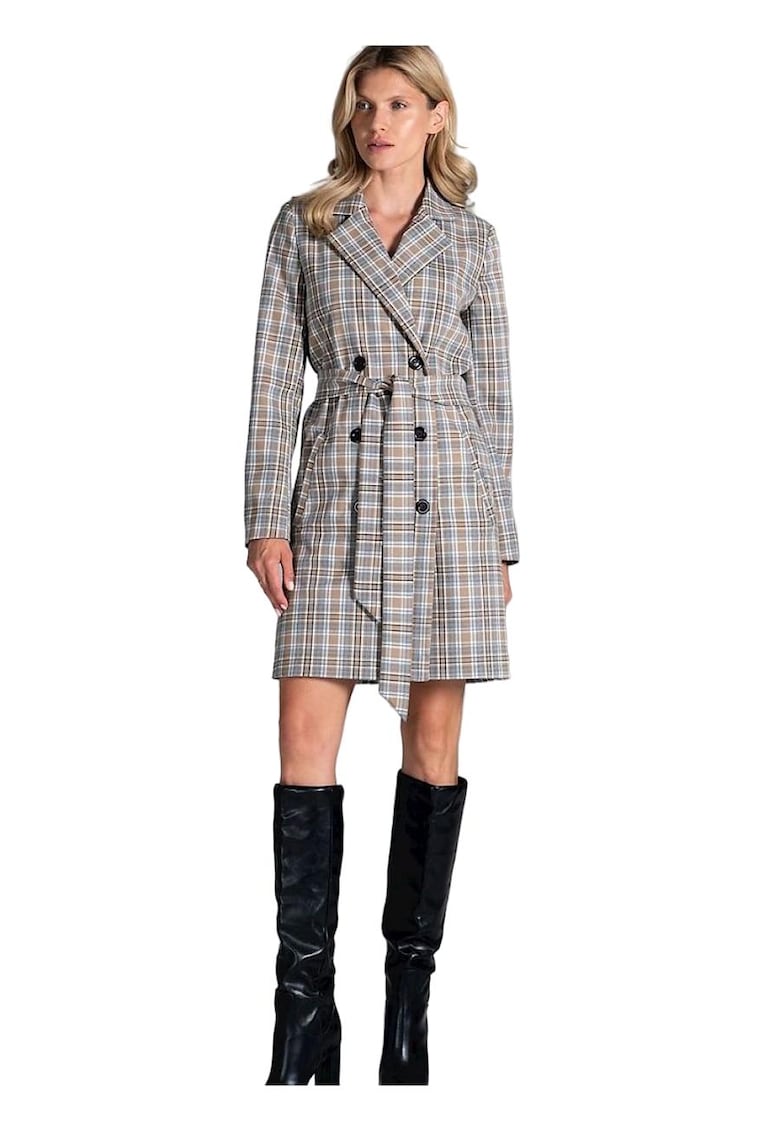 Palton dama poliester/viscoza - multicolor