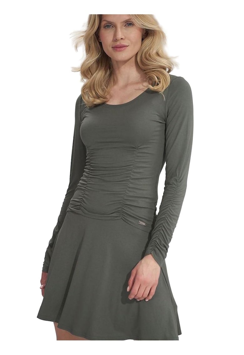 Fusta scurta verde - viscoza -