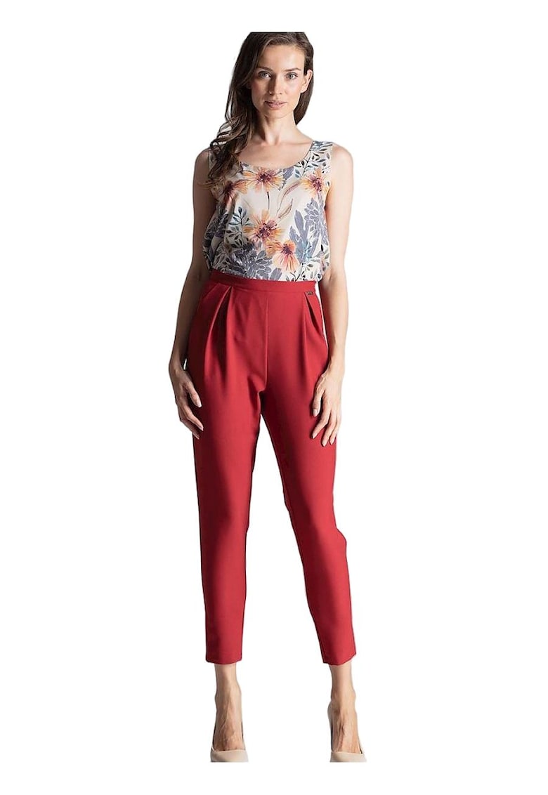 Pantaloni dama - Poliester - Rosu