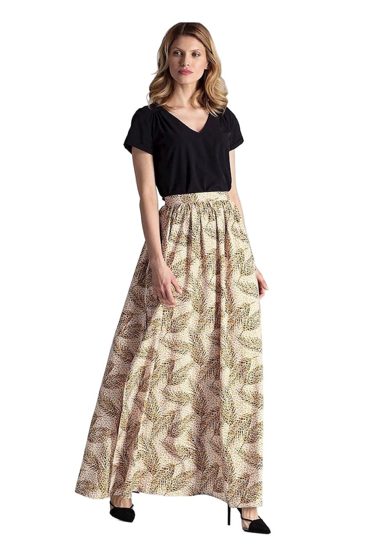 Fusta lunga multicolor - material usor - design elegant - poliester