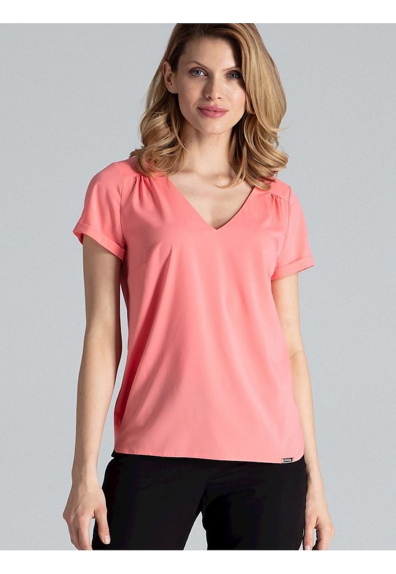 Tricou dama - elastan/poliester - roz -