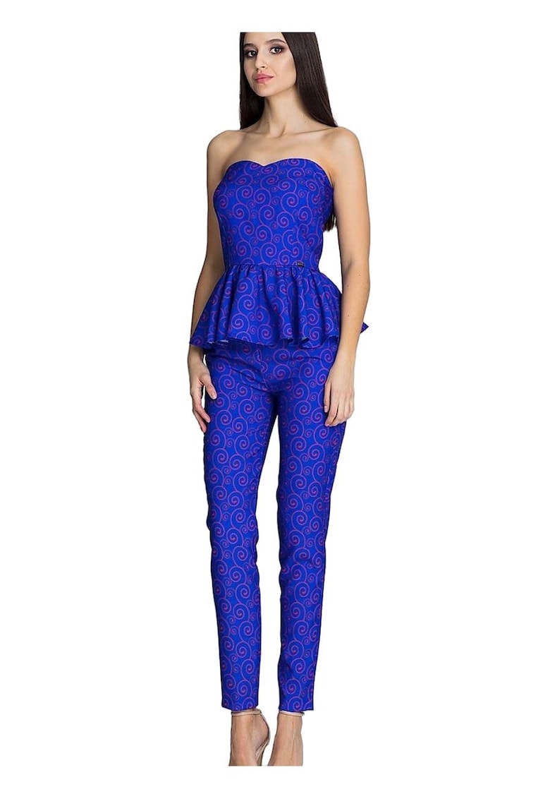 Pantaloni dama - Albastru - Poliester