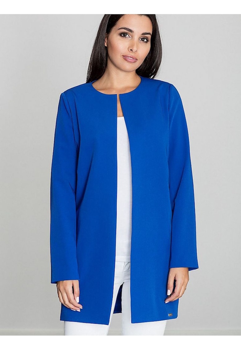 Palton dama poliester/viscoza - albastru