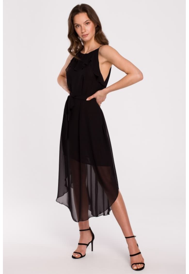 Rochie asimetrica din sifon -